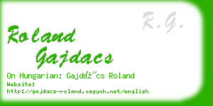 roland gajdacs business card